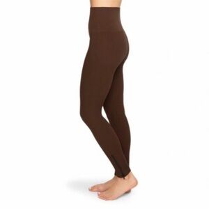 Spanx seamless Ankle zip leggings Brown XL New Condition